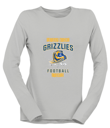 Jefferson Grizzlies Football #6 Women's Premium LS T-Shirt