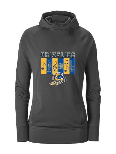 Jefferson Grizzlies Band # 2 Women's Hoodie