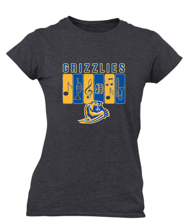 Jefferson Grizzlies Band # 2 Women's SS T-Shirt