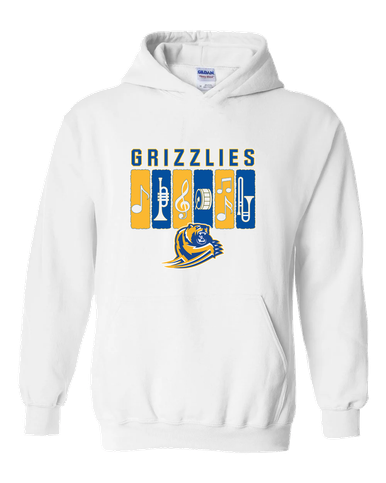 Jefferson Grizzlies Band # 2 Men's Hoodie
