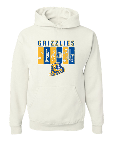 Jefferson Grizzlies Band # 2 Men's Premium Hoodie