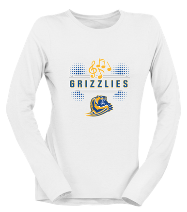 Jefferson Grizzlies Band # 3 Women's Premium LS T-Shirt