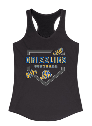 Jefferson Grizzlies Softball #2 Women's Tank Top