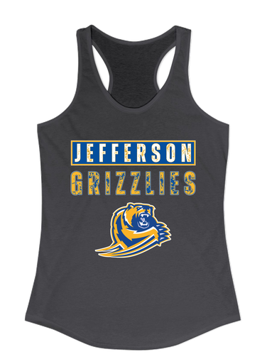 Jefferson Grizzlies Mascot #9 Women's Tank Top