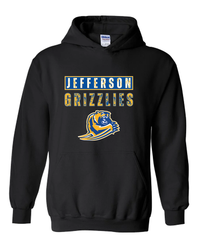 Jefferson Grizzlies Mascot #9 Men's Hoodie