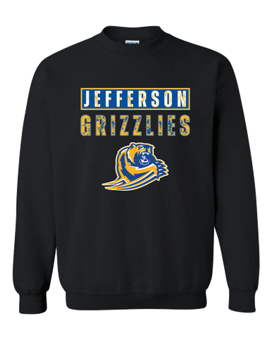 Jefferson Grizzlies Mascot #9 Men's Sweatshirt