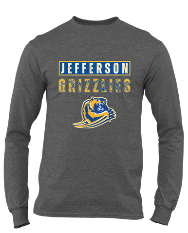 Jefferson Grizzlies Mascot #9 Men's Premium LS T-Shirt