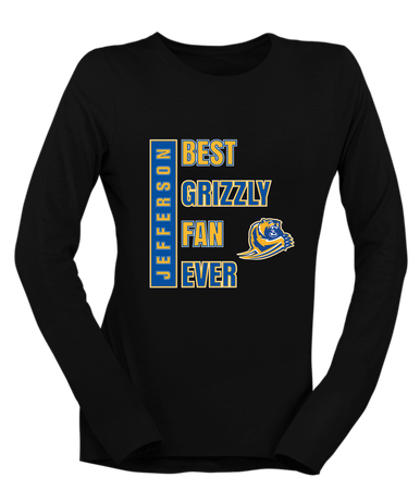 Jefferson Grizzlies Best Grizzly Fan Women's LS T-Shirt