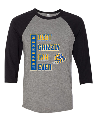 Jefferson Grizzlies Best Grizzly Fan Women's Baseball T-Shirt
