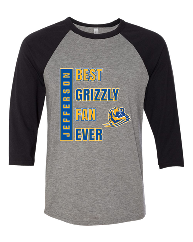 Jefferson Grizzlies Best Grizzly Fan Men's Baseball T-Shirt