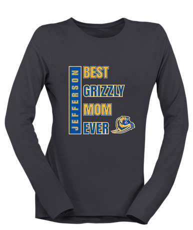 Jefferson Grizzlies Best Grizzly Mom Women's LS T-Shirt