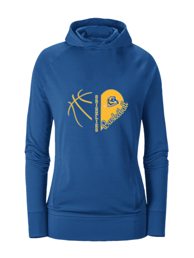 Jefferson Grizzlies Heart Basketball Women's Hoodie