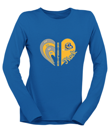 Jefferson Grizzlies Heart Track Women's Premium LS T-Shirt