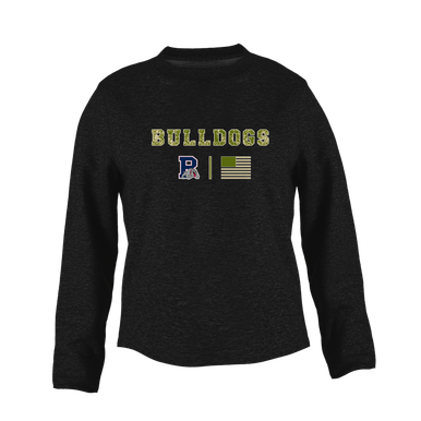Plainview Bulldogs Camo Flag Women's Sweatshirt