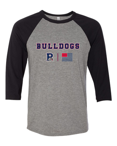 Plainview Bulldogs Team Colors Flag Women's Baseball T-Shirt