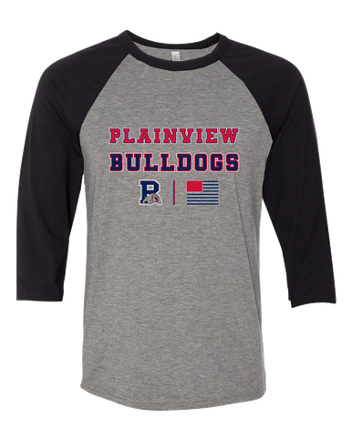 Plainview Bulldogs Spirit Flag Men's Baseball T-Shirt