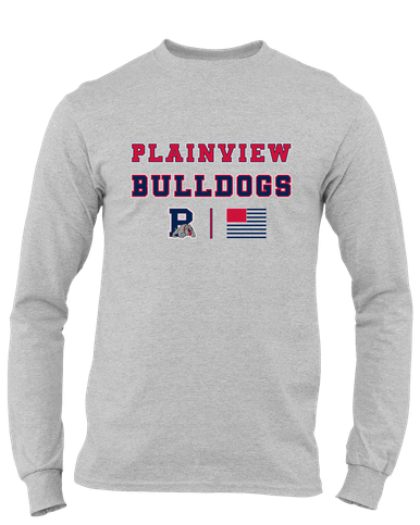 Plainview Bulldogs Spirit Flag Men's LS T-Shirt