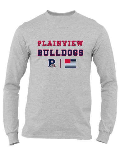 Plainview Bulldogs Spirit Flag Men's Premium LS T-Shirt