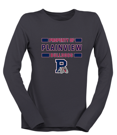 Plainview Bulldogs Property Of Women's Premium LS T-Shirt