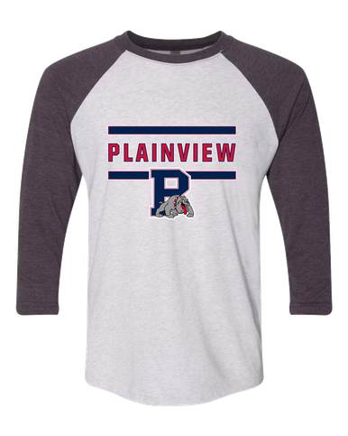 Plainview Bulldogs Mascot #4 Men's Baseball T-Shirt