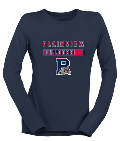 Plainview Bulldogs Mascot #7 Women's LS T-Shirt