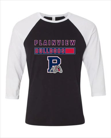 Plainview Bulldogs Mascot #7 Men's Baseball T-Shirt