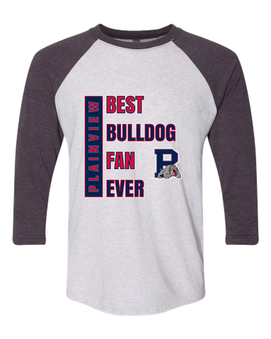 Plainview Bulldogs Best Bulldog Fan Men's Baseball T-Shirt