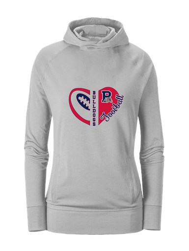 Plainview Bulldogs Heart Football Women's Hoodie