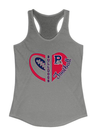 Plainview Bulldogs Heart Football Women's Tank Top