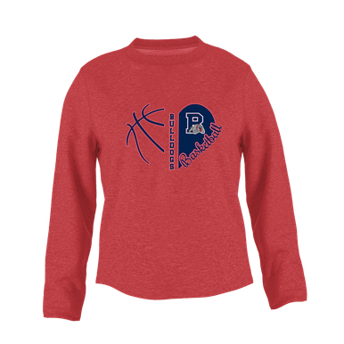 Plainview Bulldogs Heart Basketball Women's Sweatshirt