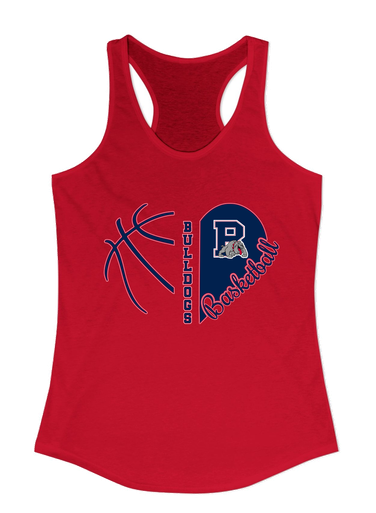 Plainview Bulldogs Heart Basketball Women's Tank Top