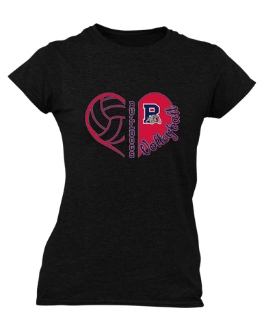 Plainview Bulldogs Heart Volleyball Women's SS T-Shirt