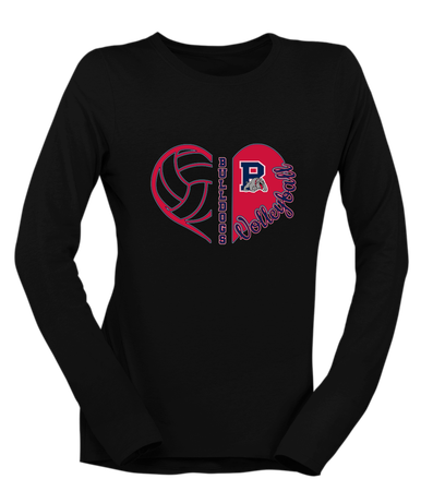 Plainview Bulldogs Heart Volleyball Women's Premium LS T-Shirt