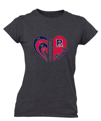 Plainview Bulldogs Heart Track Women's Premium SS T-Shirt