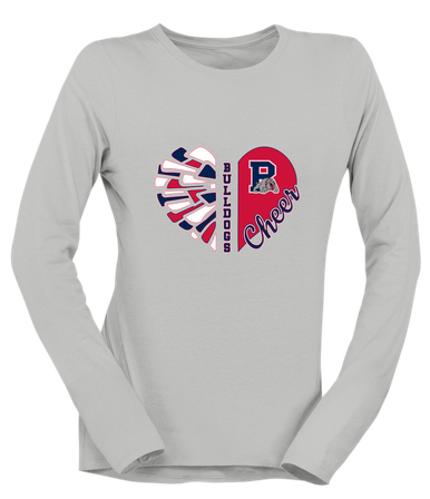 Plainview Bulldogs Heart Cheer Women's Premium LS T-Shirt