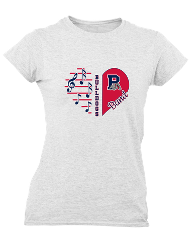 Plainview Bulldogs Heart Band Women's Premium SS T-Shirt