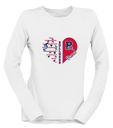 Plainview Bulldogs Heart Band Women's Premium LS T-Shirt