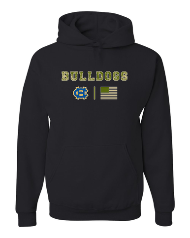 Chapel Hill Bulldogs Camo Flag Men's Premium Hoodie