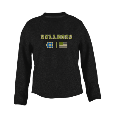 Chapel Hill Bulldogs Camo Flag Women's Sweatshirt