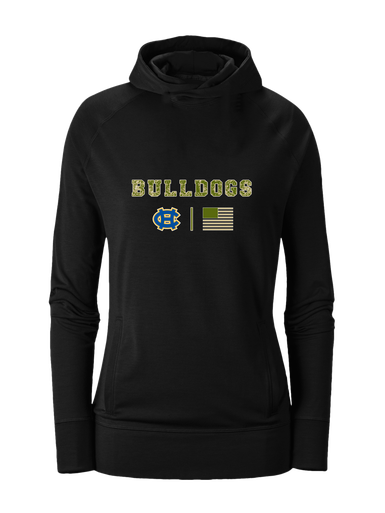 Chapel Hill Bulldogs Camo Flag Women's Hoodie