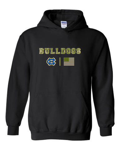 Chapel Hill Bulldogs Camo Flag Men's Hoodie