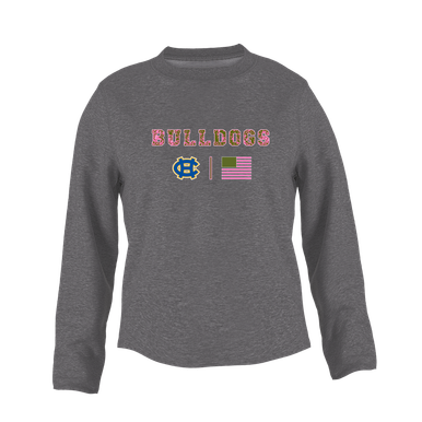 Chapel Hill Bulldogs Pink Camo Flag Women's Sweatshirt