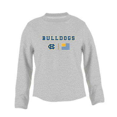 Chapel Hill Bulldogs Team Colors Flag Women's Sweatshirt
