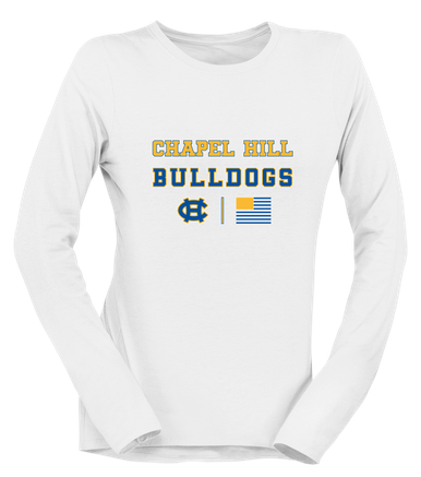 Chapel Hill Bulldogs Spirit Flag Women's LS T-Shirt