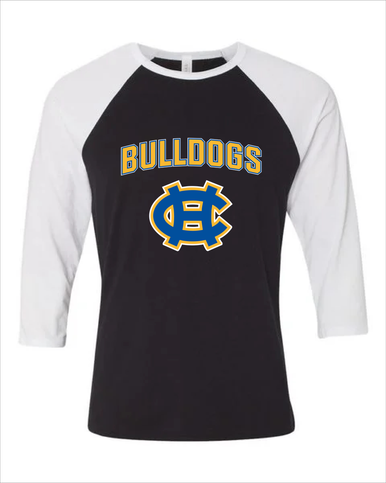 Chapel Hill Bulldogs Mascot #6 Women's Baseball T-Shirt