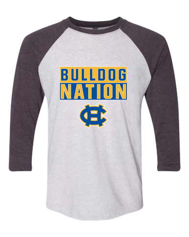 Chapel Hill Bulldogs Nation #1 Women's Baseball T-Shirt