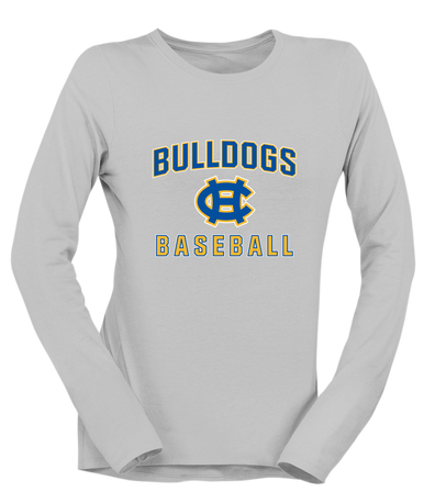 Chapel Hill Bulldogs Baseball #1 Women's LS T-Shirt