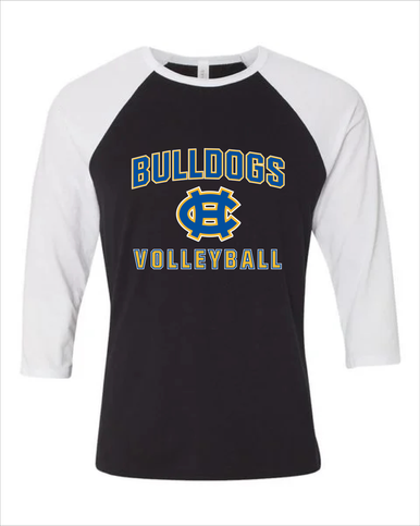 Chapel Hill Bulldogs Volleyball Women's Baseball T-Shirt
