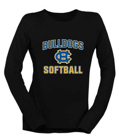 Chapel Hill Bulldogs Softball #1 Women's LS T-Shirt