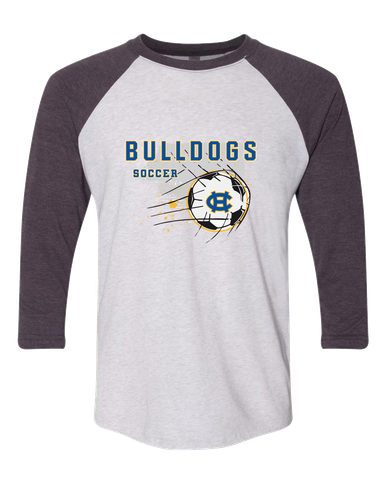 Chapel Hill Bulldogs Soccer #2 Women's Baseball T-Shirt
